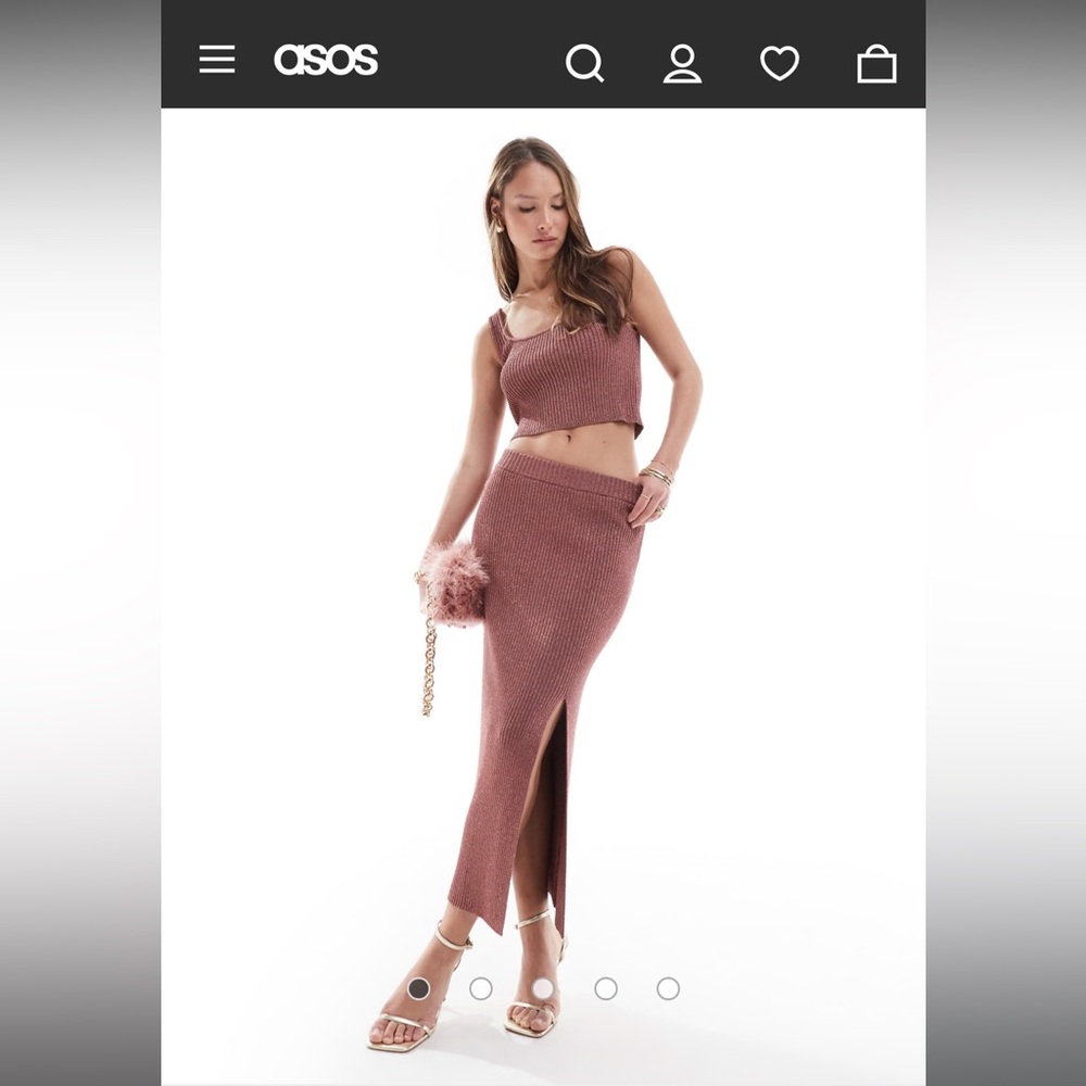 ASOS Mauve Knit Pencil Skirt